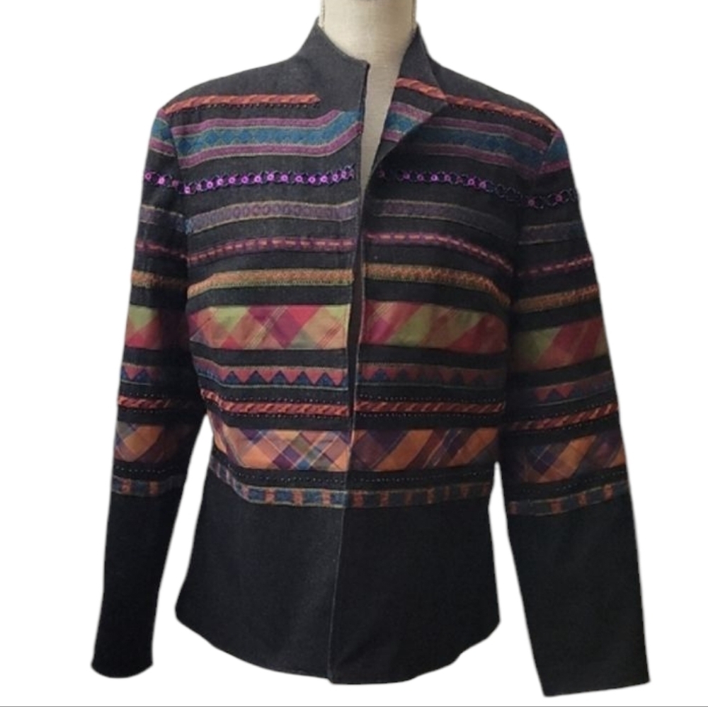 Coldwater Creek Multicolor Striped Women's Jacket
